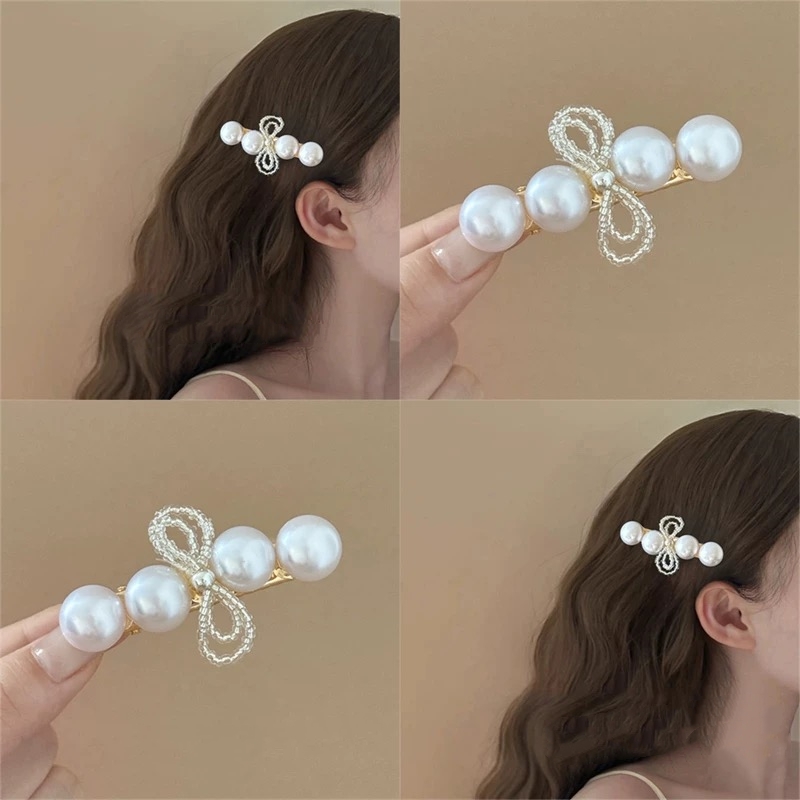 敲美的欧尼~ 仿珍珠边夹夏天侧边刘海夹碎发夹简约时尚夹子发饰女