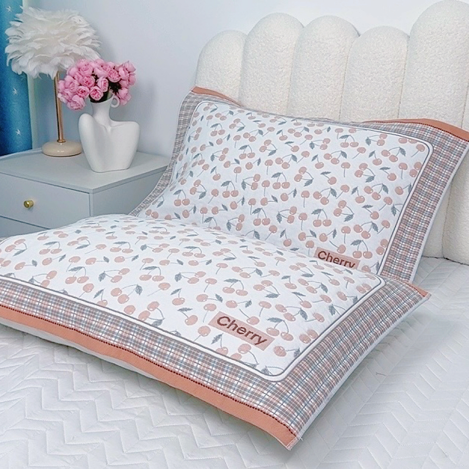 高密纯棉纱布枕巾成人盖巾透气吸汗简约柔软大号枕头巾78*52厘米