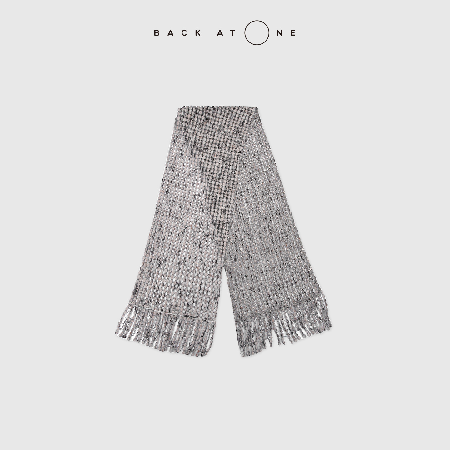 BACKATONE“银河瀑布”B*C珠片柔和珠光很闪流苏围巾 BFF-3AR001H-K