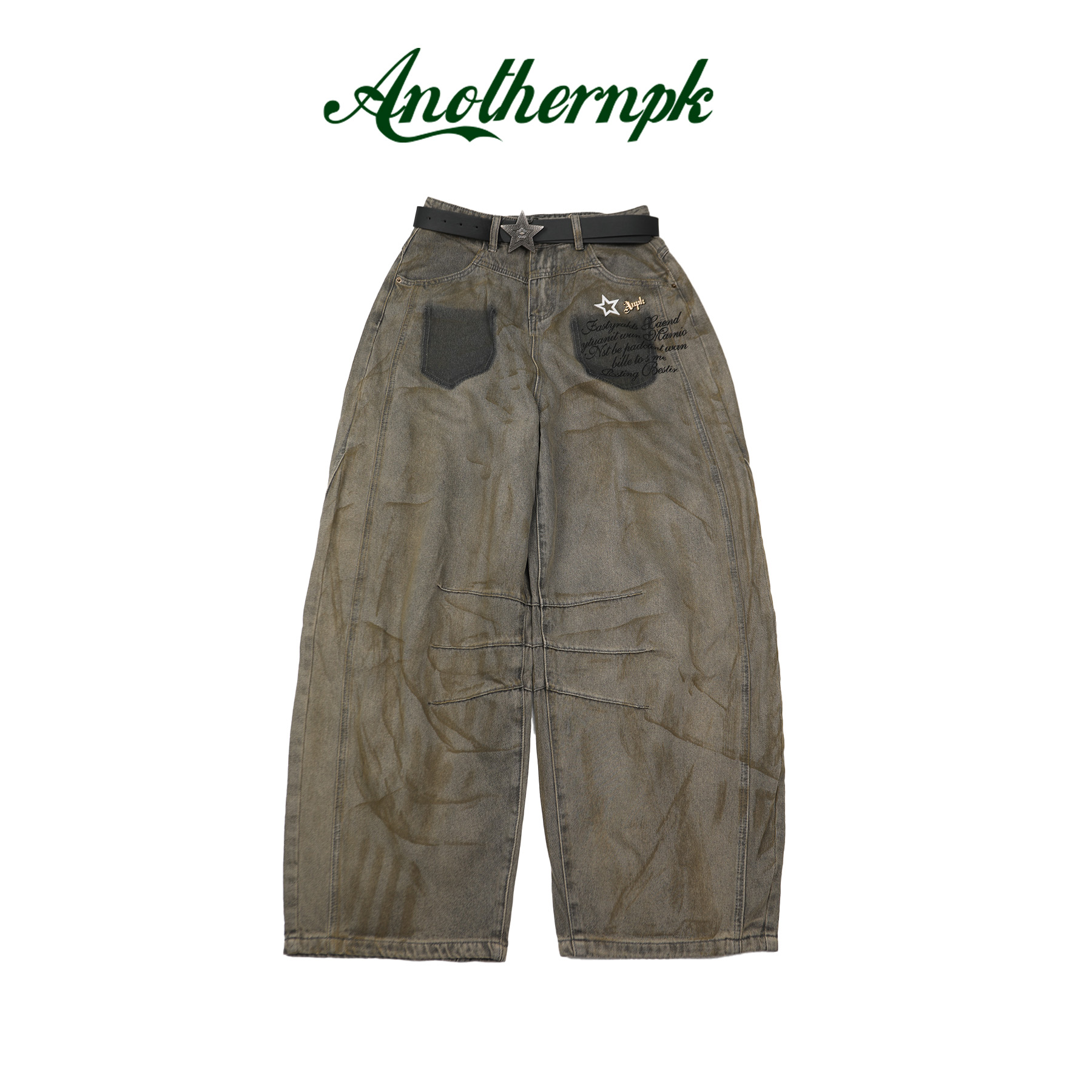 ANPK街头辣妹牛仔直筒裤A5F09H5691