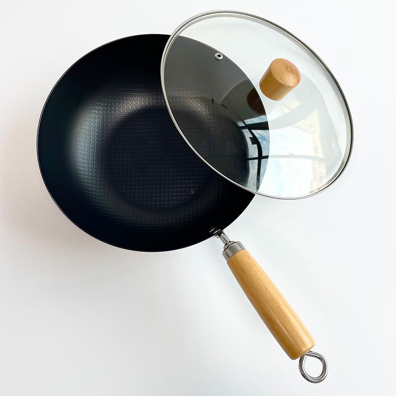 迷你小铁锅家用小炒锅不粘锅无涂层平底炒菜锅一人食专用锅