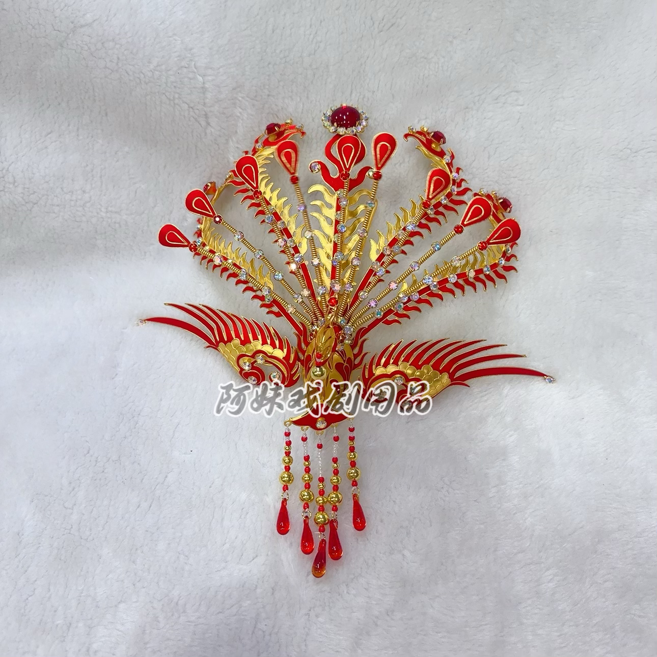 新款点绸头饰大正凤大气百搭卧凤越剧戏曲舞台头饰花旦小姐古装