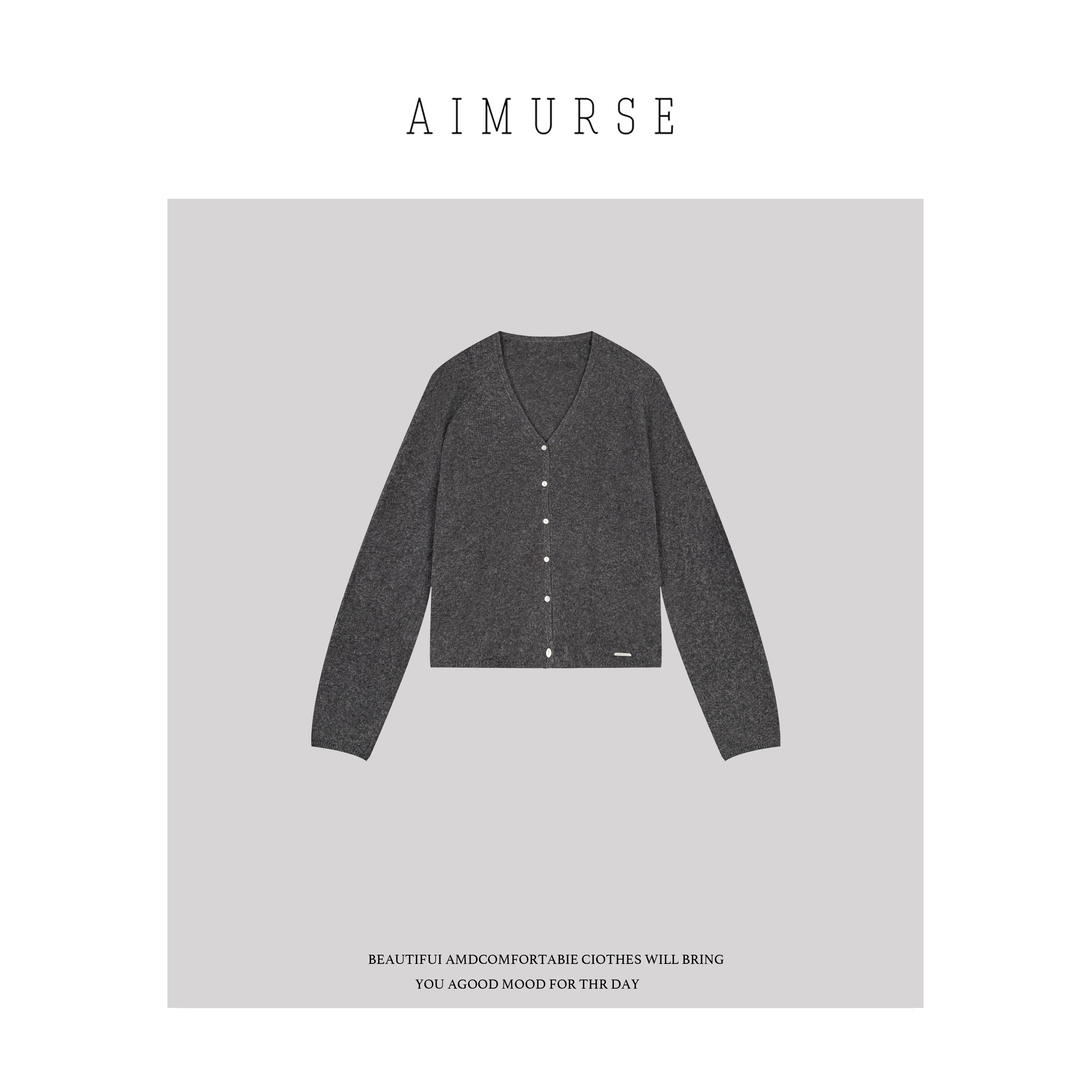 AIMURSE【私享时刻】小众设计师 绒质感舒适百搭休闲毛衣 AM1592