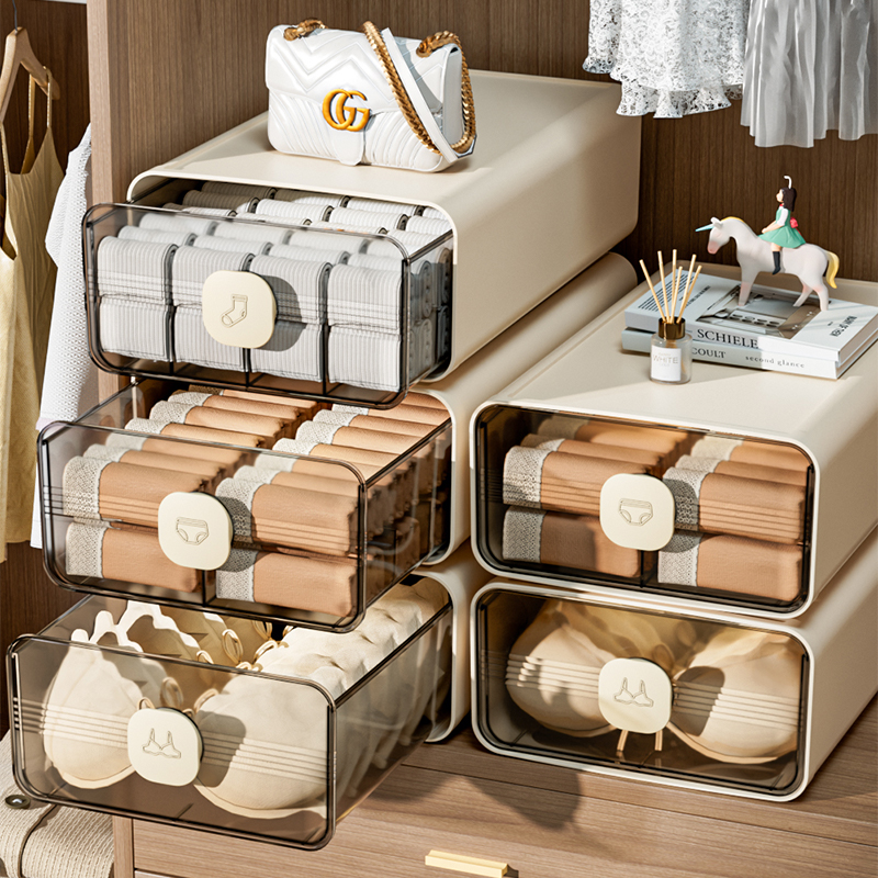 内衣内裤收纳盒分格三合一贴身衣物袜子宿舍家用衣柜收纳整理神器