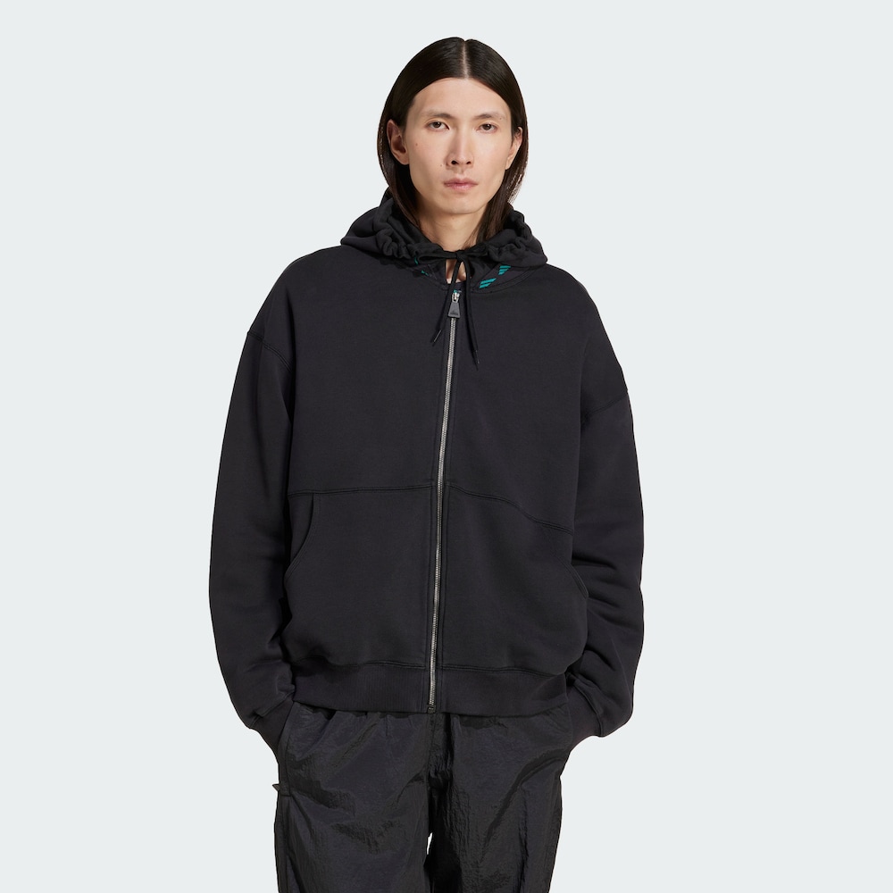【滔搏联动】adidas/阿迪达斯男子复古水洗系列连帽夹克外套JD0659