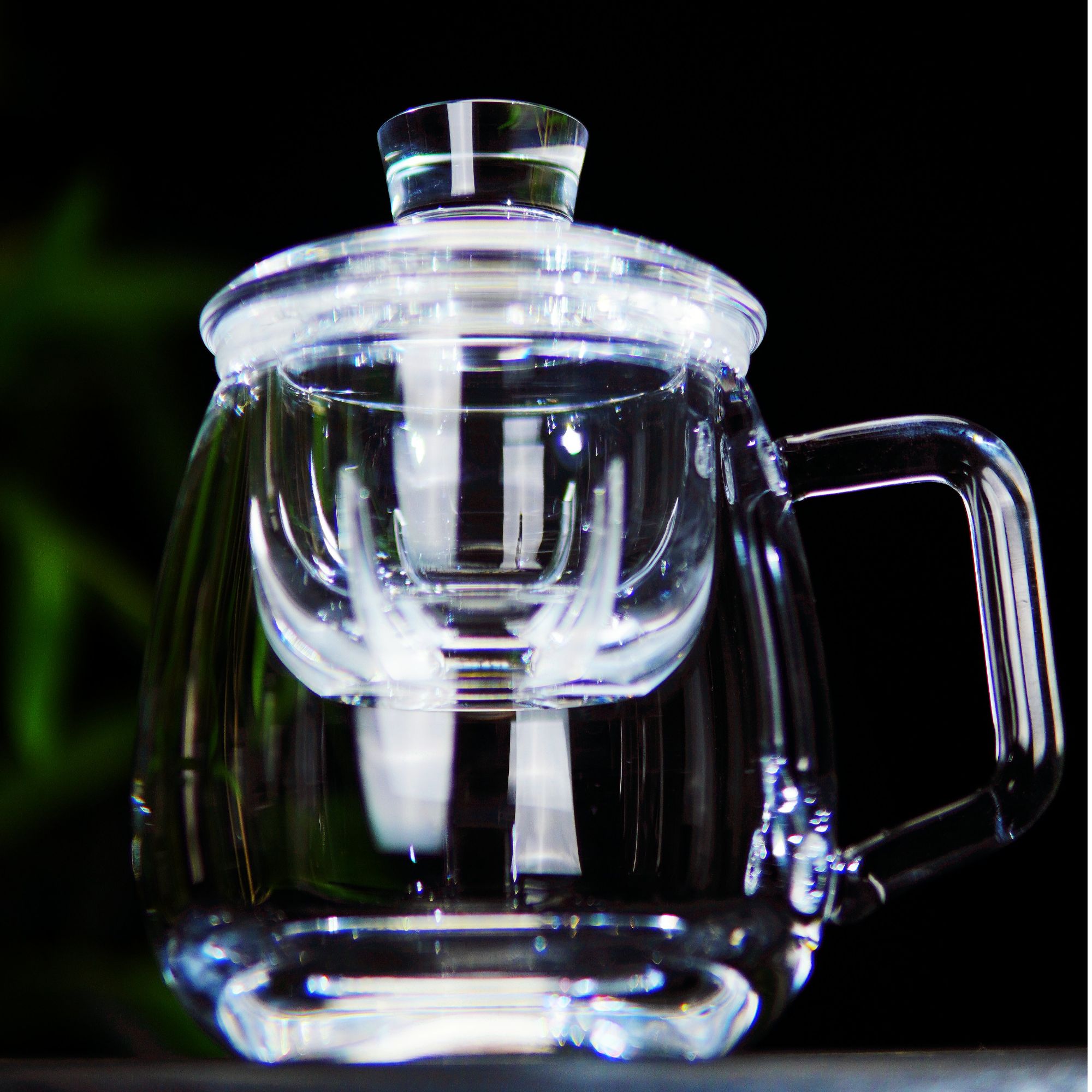 宸汐诺大肚杯原矿真水晶高档纯水晶东海飘逸水杯家用高端茶杯无铅