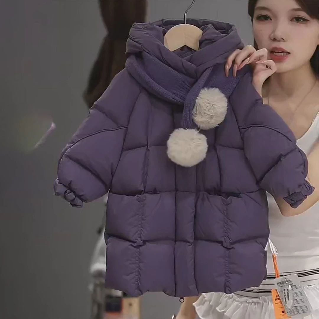 女童棉服冬装新款冬季2025新款洋气中大童加厚棉衣外套宝宝棉袄潮