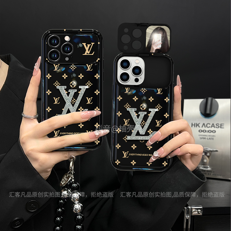 适用【苹果/oppo/华为/vivo/小米】大视窗气泡镜子网红潮牌手机壳女