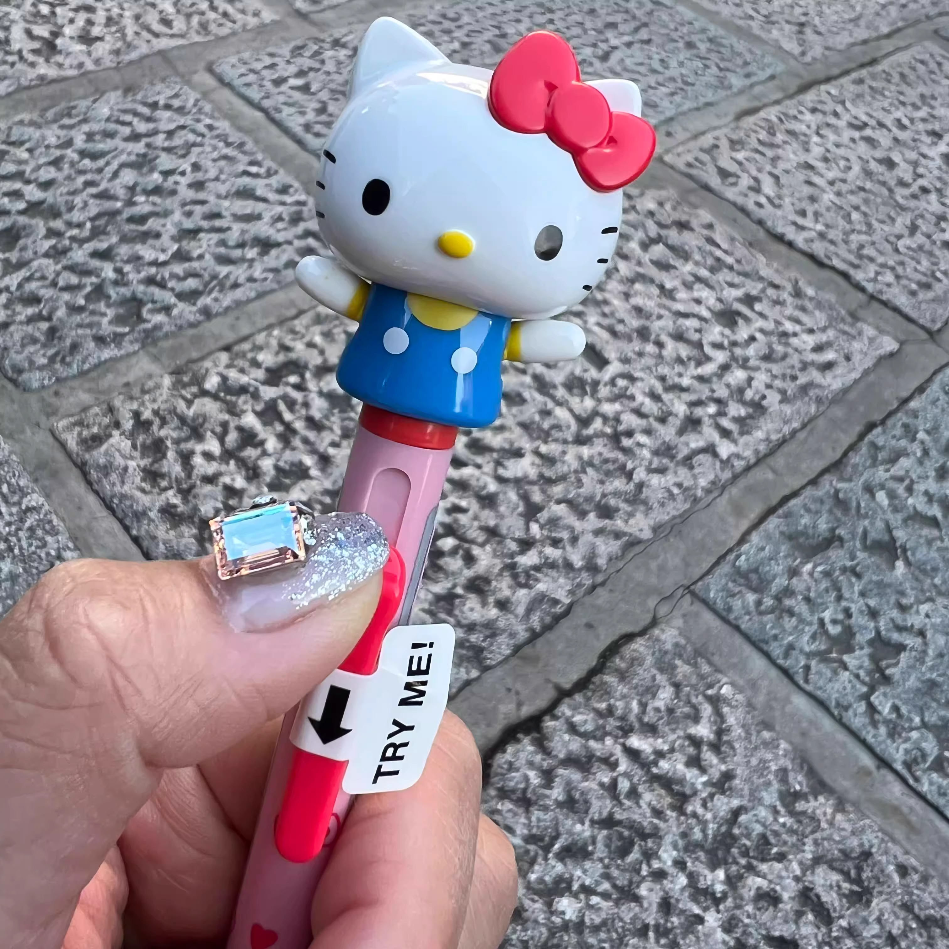 日系HelloKitty加油笔手臂会摆动的写字笔学生专用打气笔可爱礼物