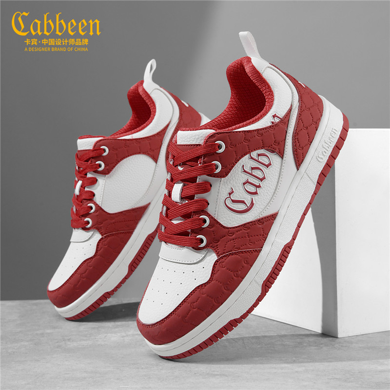 卡宾男鞋时尚高端百搭休闲男式休闲鞋低帮个性彩绘男士休闲鞋子
