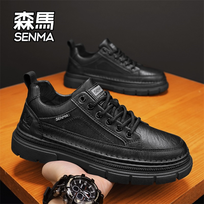 SENMA/森马男鞋2025年新款冬季英伦风工装板鞋上班工作耐磨休闲鞋