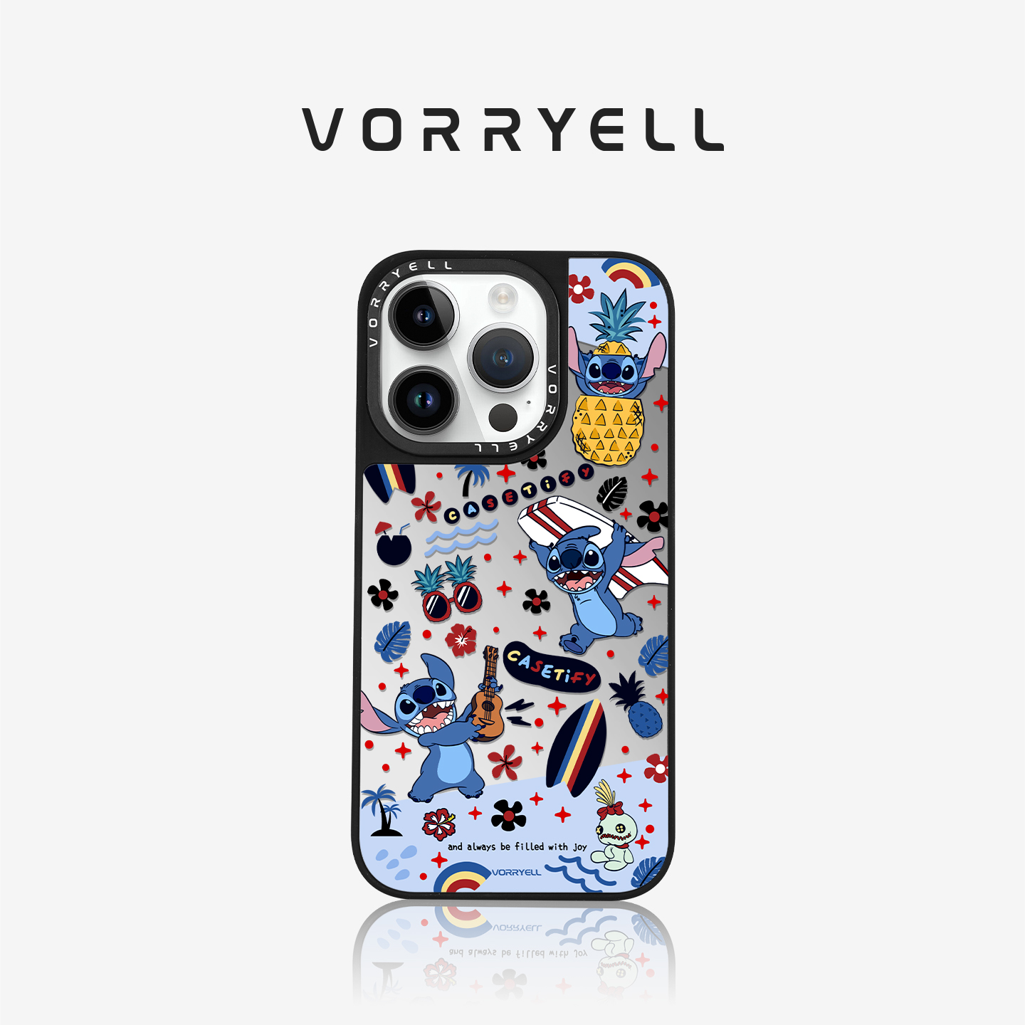 冲浪史迪仔适用苹果16手机壳13镜面苹果iPhone15/14保护套12新款