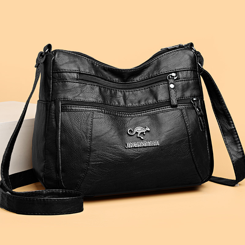 包包女2025新款时尚单肩包真皮质感斜挎包百搭大容量中老年妈妈包