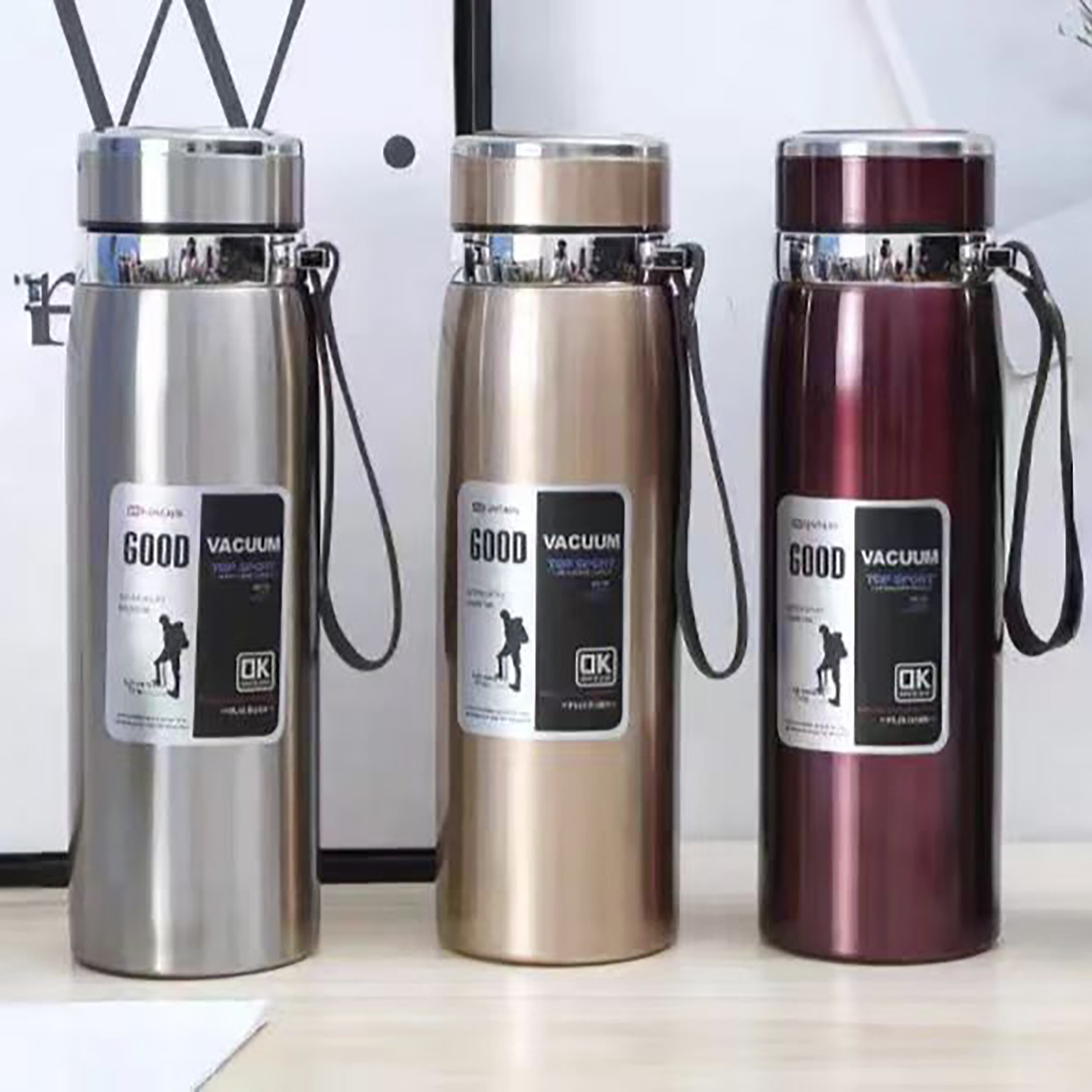 【包邮】大容量手提式吊带壶保温杯车载家用户外保冷保热带茶漏