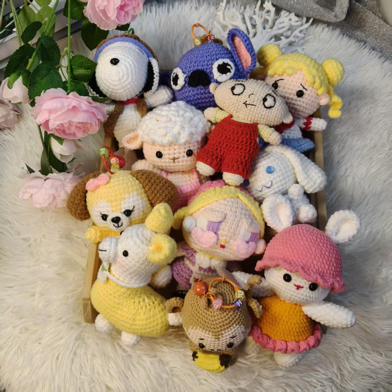 卡通玉桂狗娃娃书包挂件公仔玩偶毛绒玩具钥匙扣包包挂饰玩偶