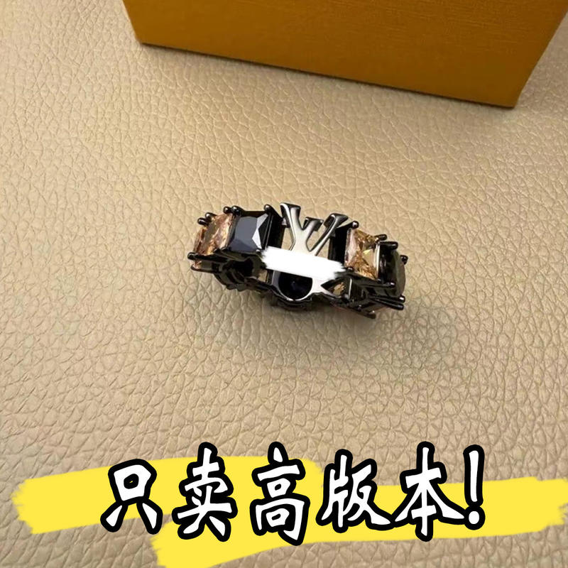 合金锆石戒指 高版本驴家黑武士时尚彩钻锆石戒指小红书同款情侣