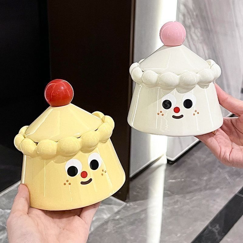 陶瓷创意烟灰缸带盖子防烟灰家用客厅茶几摆件烟缸高级感烟盅办公