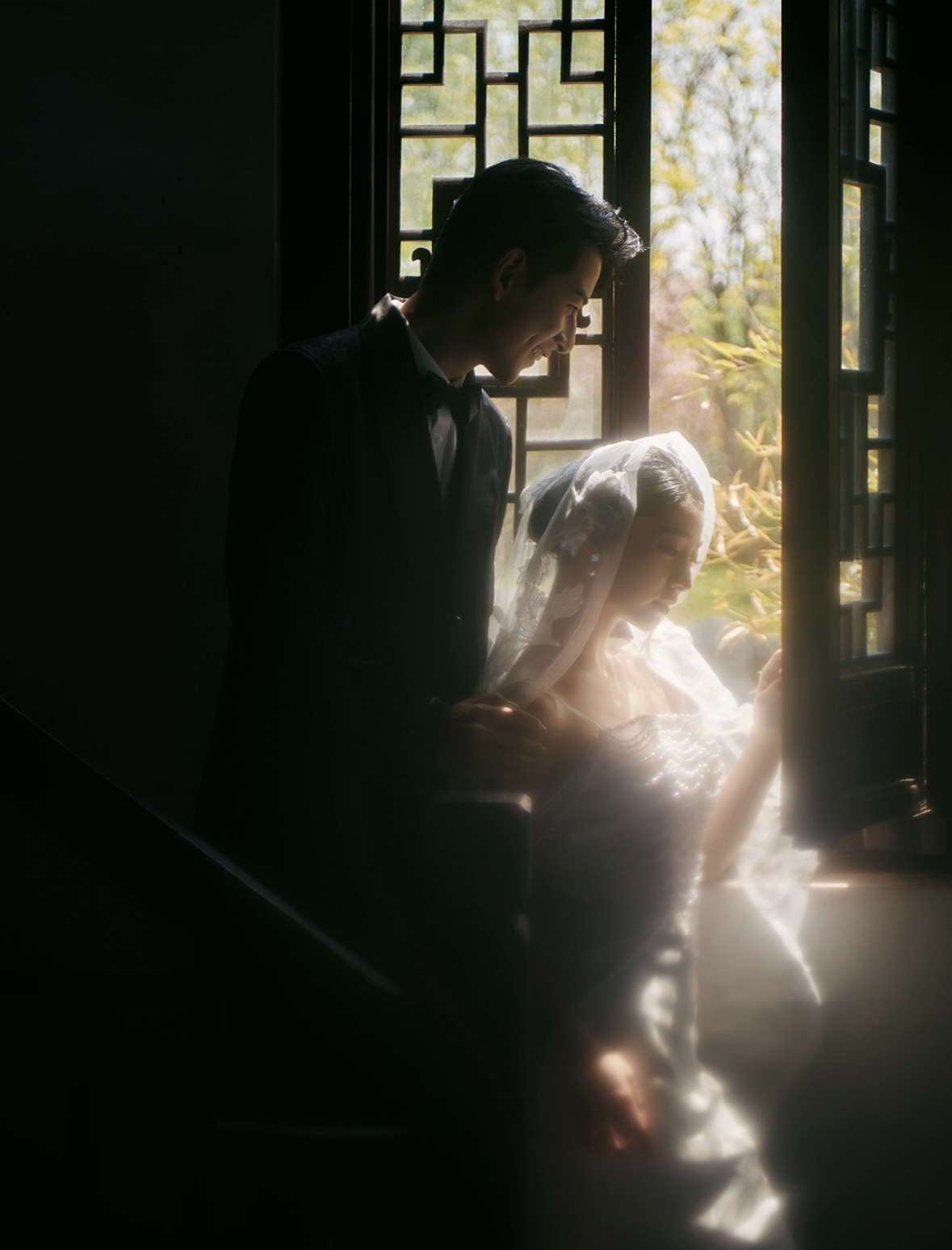 【唐芙缇】珍珠流苏园林风鱼尾轻纱 森系外景出门法式迎宾鱼尾修身