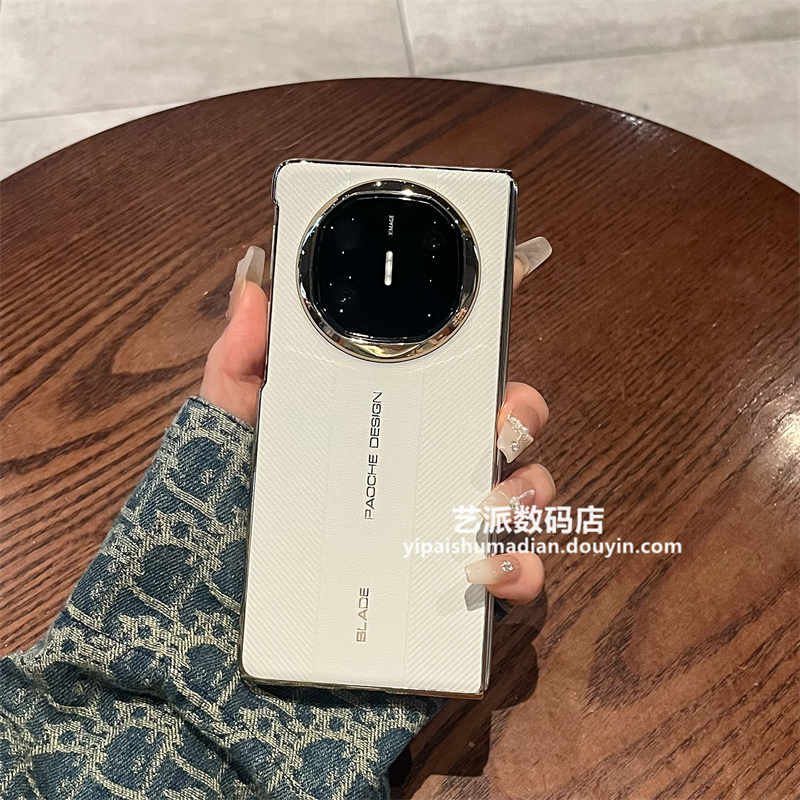 适用华为mateX5/x6折叠屏典藏版手机壳高档皮纹电镀超薄保护套女
