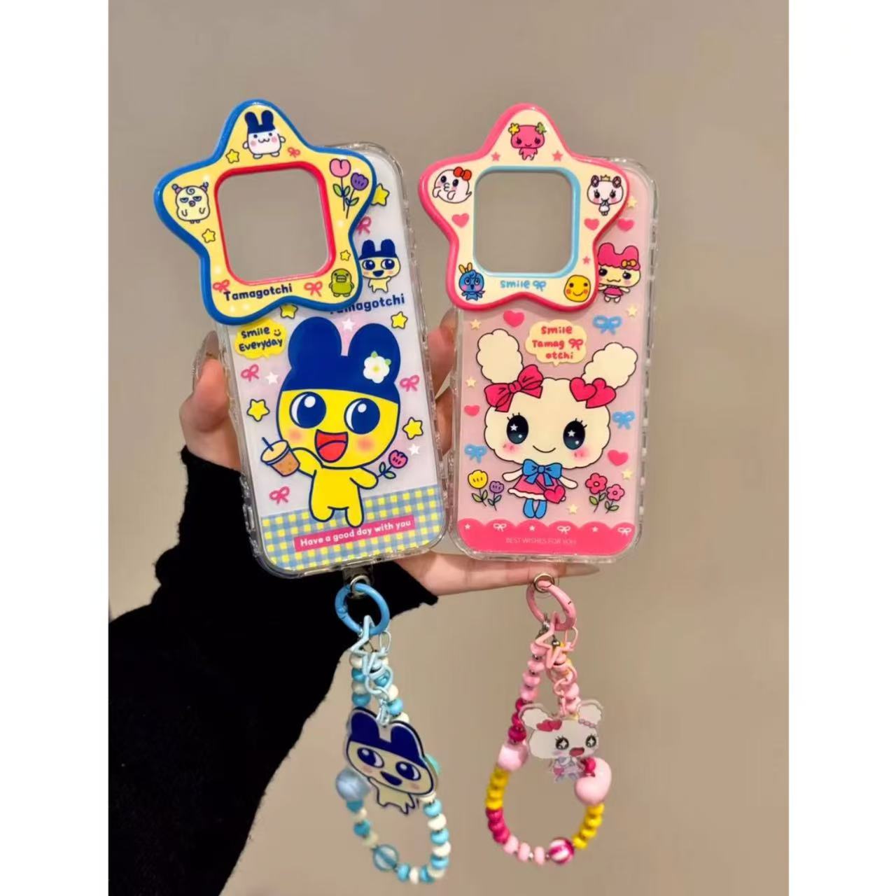 立体星星镜头拓麻歌子适用iPhone16系列手机壳苹果15Pro少女14/13