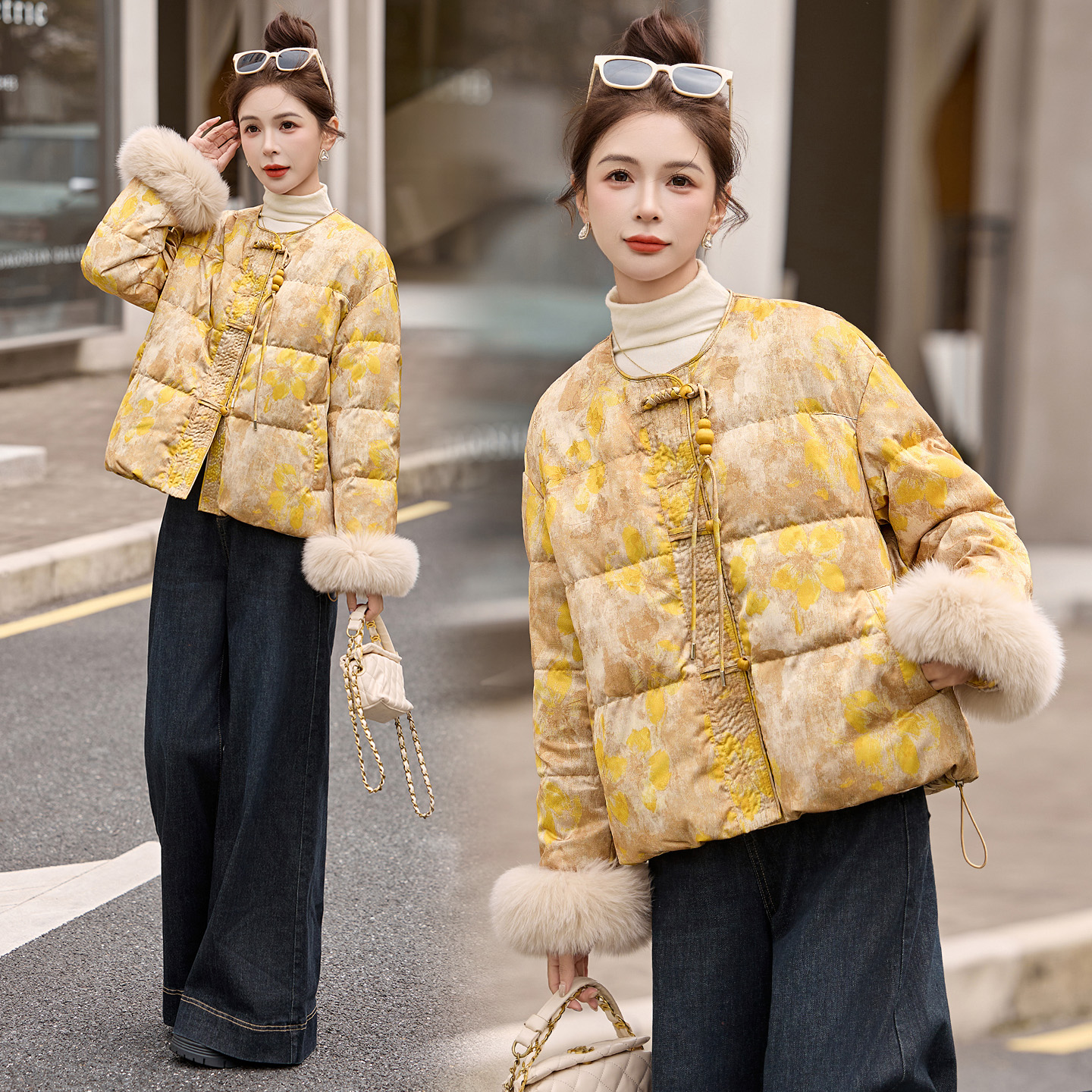 羽绒服女2025年冬装冬天衣服女装冬季白鸭绒加厚新中式羽绒衣外套