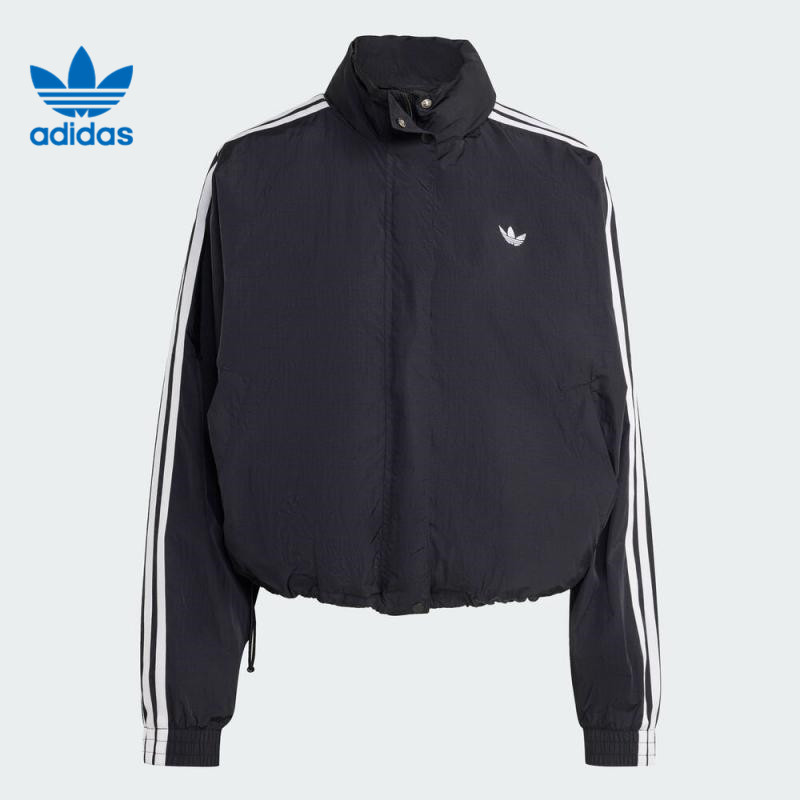 adidas阿迪达斯三叶草女子3S WINDBREAKER梭织连帽外套JX1451