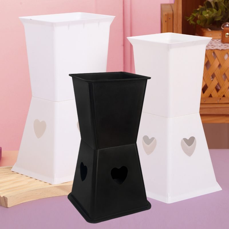 迷你方墩墩包花神器小号中号箭筒插花固定器花束底座38花店资材