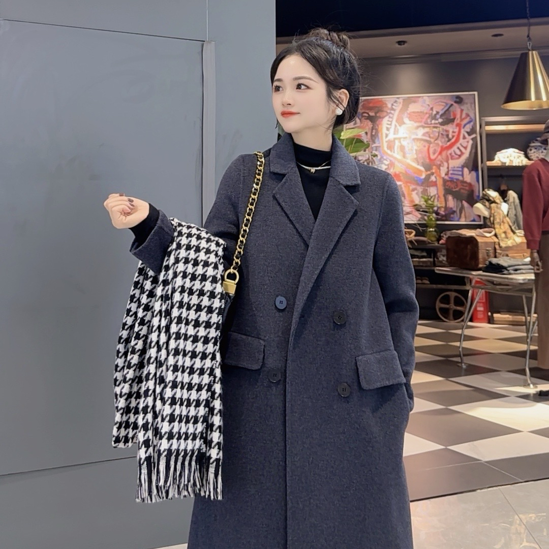 【青儿专属】100%纯羊毛大衣小个子秋冬新款加厚保暖百搭外套