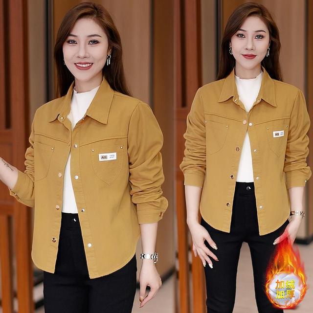 洗水棉牛仔外套女加绒2025春秋季新款时尚减龄小个子上衣短款外套