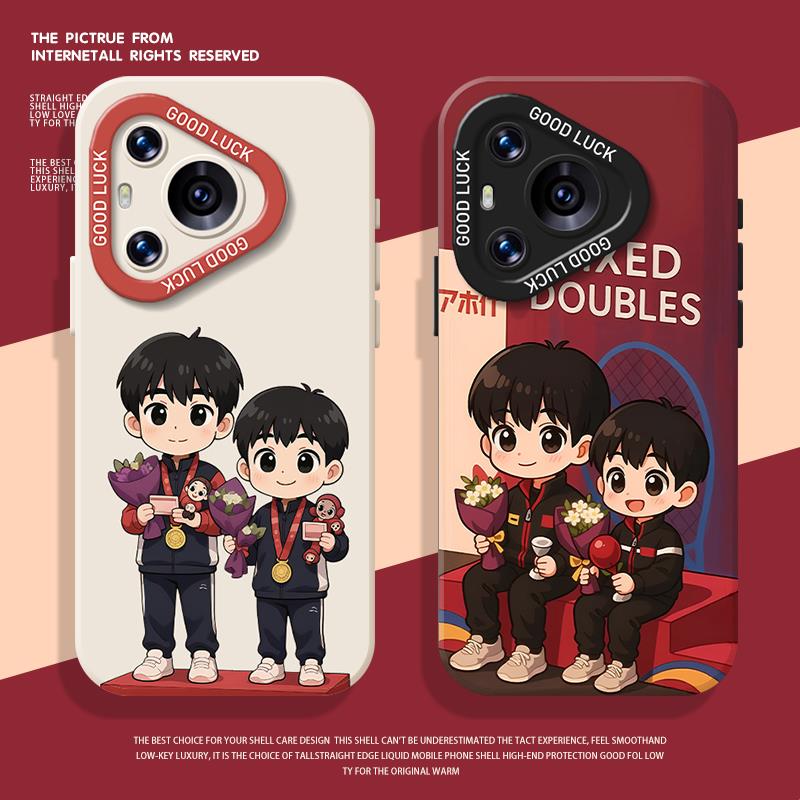 适用Q版莎头高级感个性华为pura70同款mate60pro孙颖莎nova手机壳