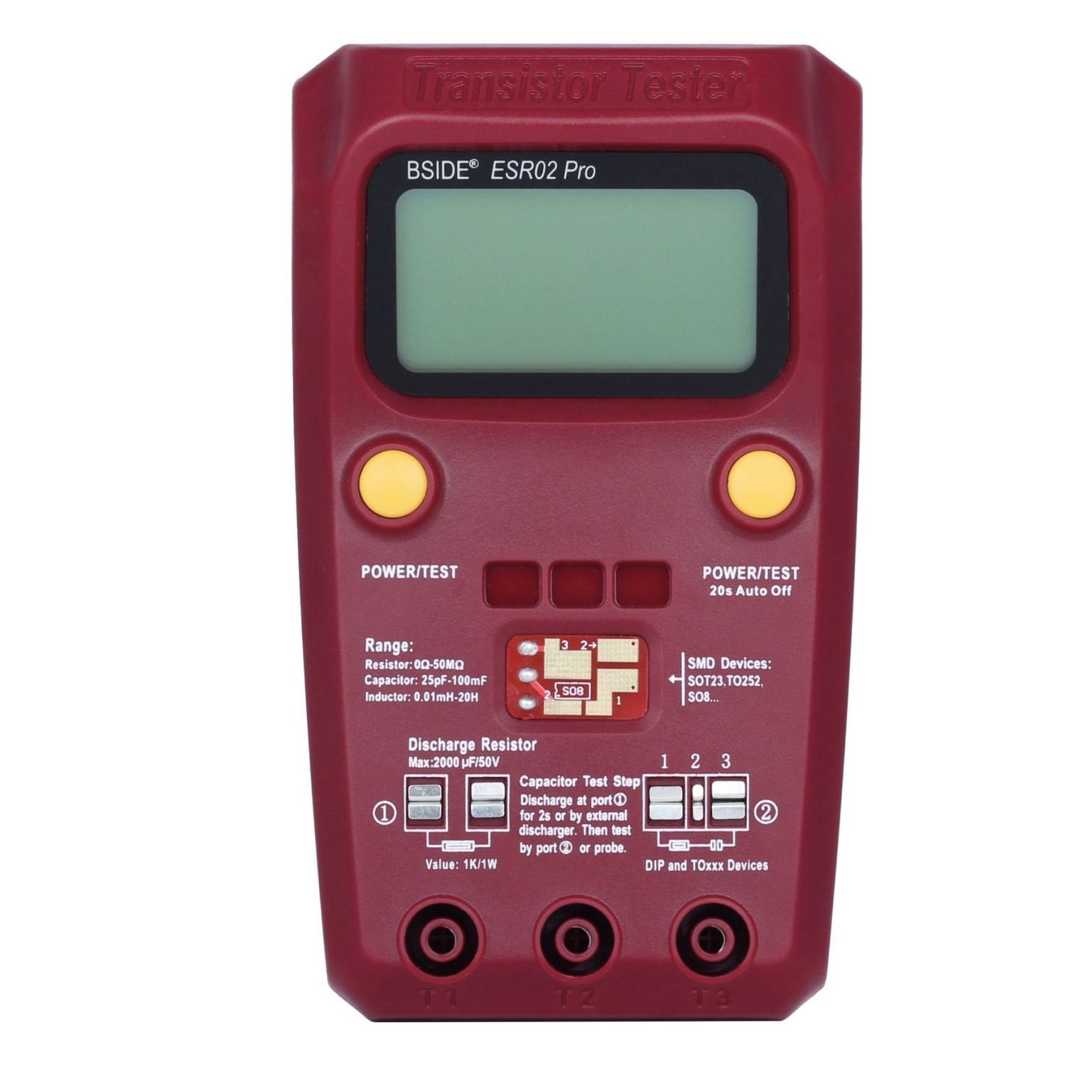 电解晶体管测试表 M328电阻电感电容ESR测试仪ESR02 Pro