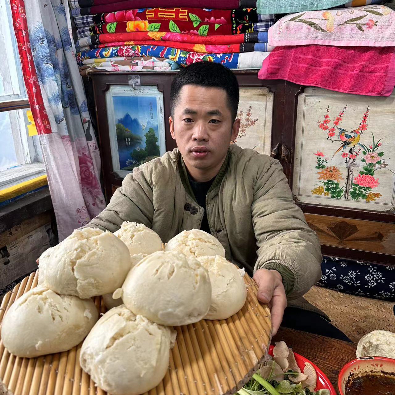 （铁柱家）纯碱手工开花馒头8个包邮！