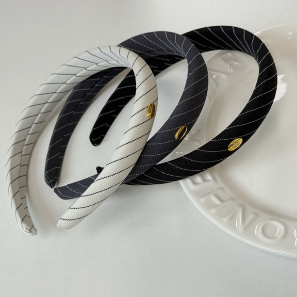 2025新款韩系简约条纹发箍女时尚百搭压发发卡高级感头箍头饰发饰