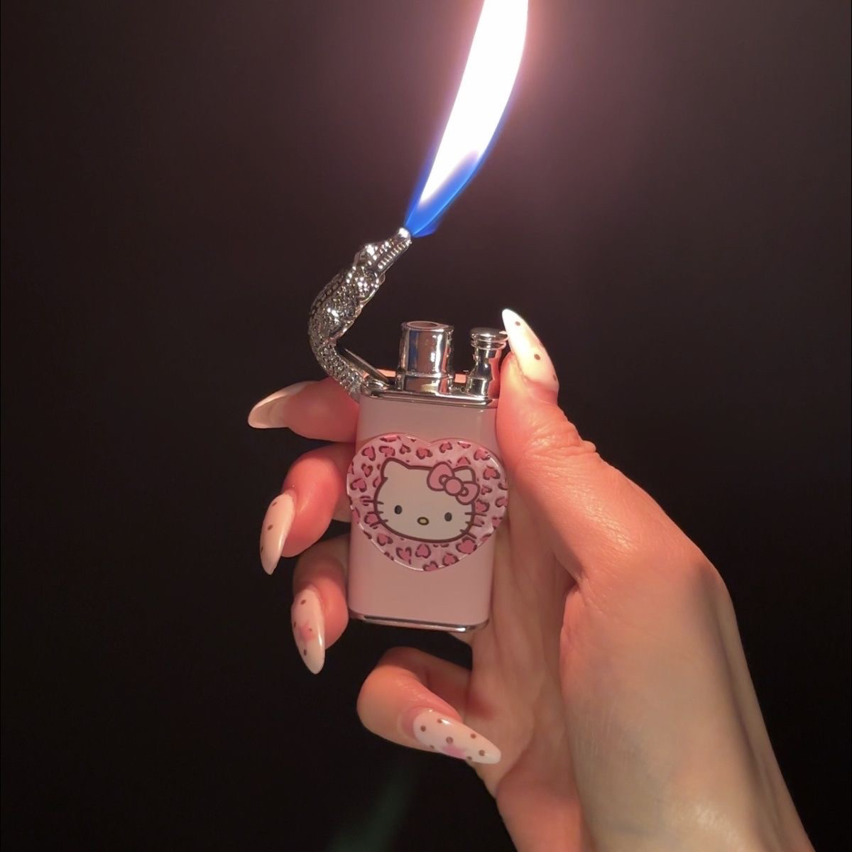 原创 双火凯蒂猫打火机高颜值可爱炫酷送男女友礼物