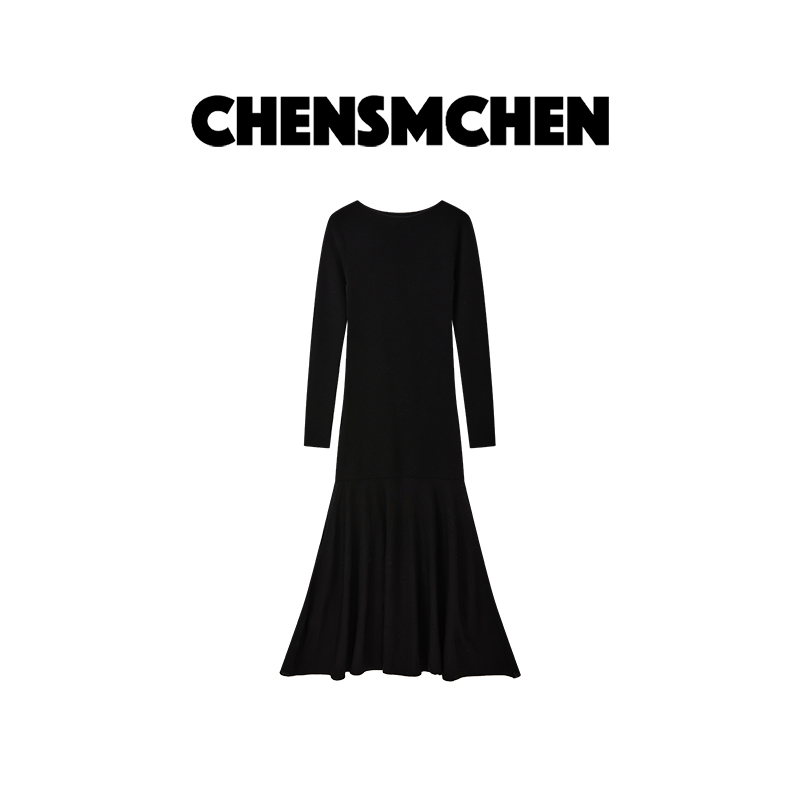 CHENSMCHEN【氛围裙】绵羊毛氛围感鱼尾裙女气质优雅裙子CSL11734LC