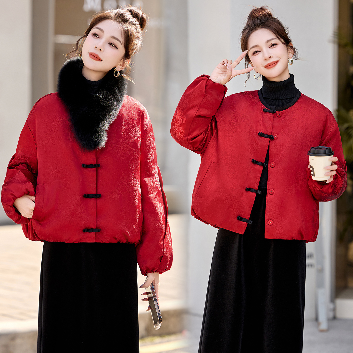轻奢冬季保暖羽绒服女款爆款2025新款妈妈冬装外套40-50岁洋气