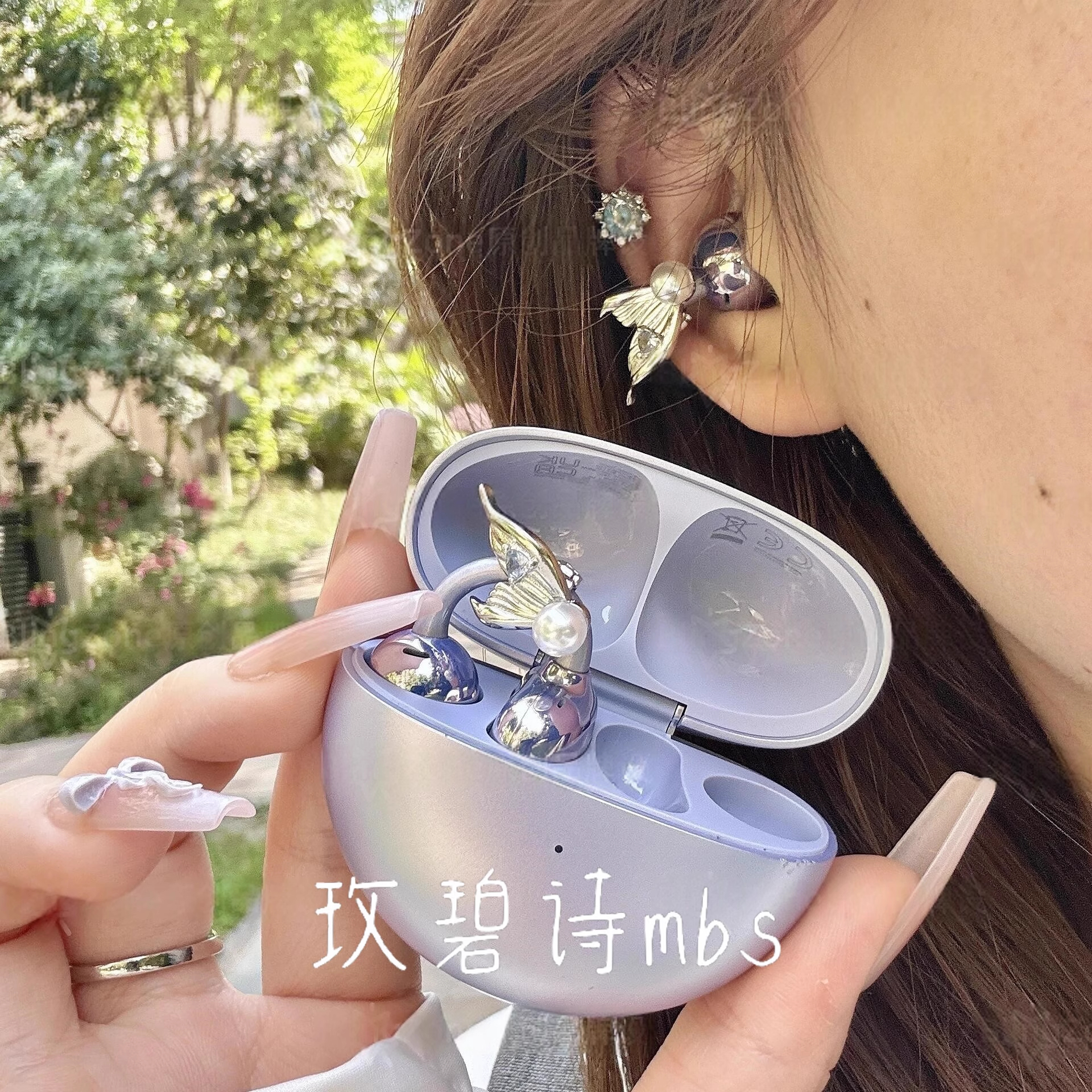 颖莎同款耳机蝴蝶夹赚扣卡扣diy装饰适用freeclip氛围感配饰送礼