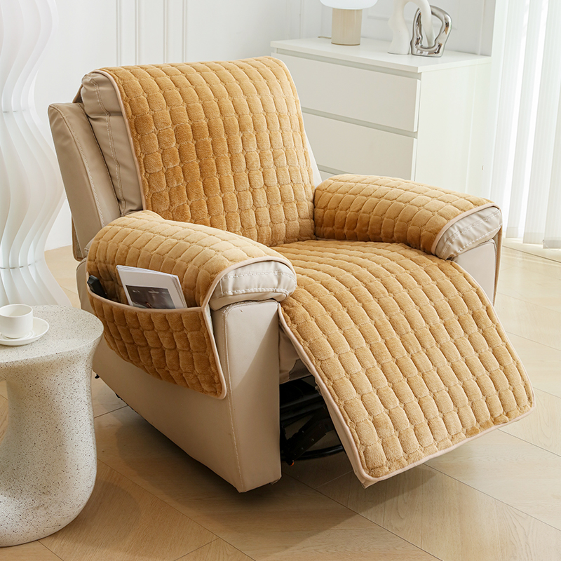 新款芝华士沙发垫头等舱按摩椅坐垫毛绒防滑单人位坐垫套罩通用垫