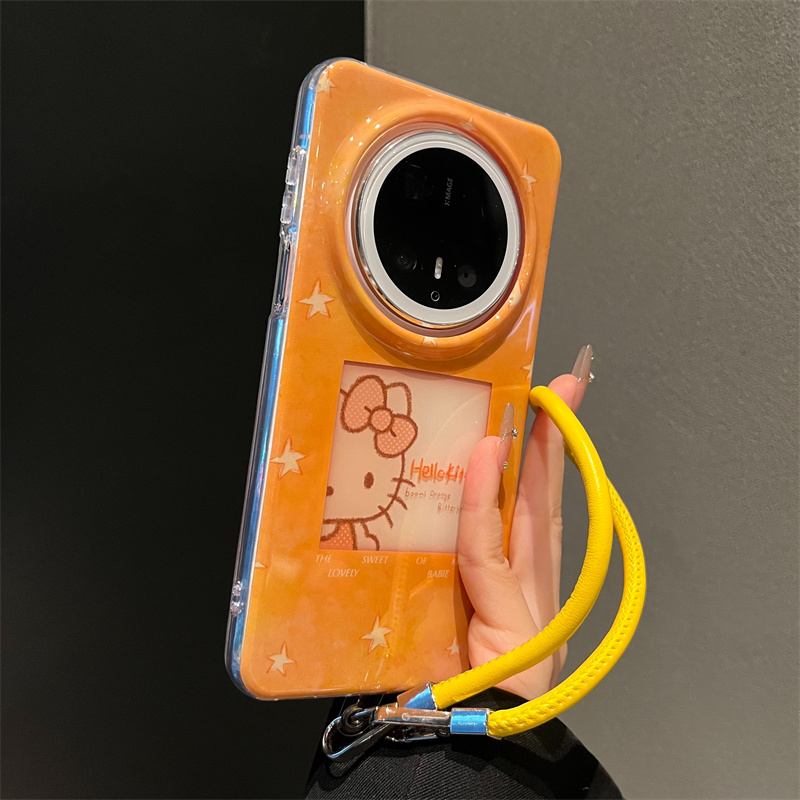 适用华为mate70pro+手机壳p80/70黄色星星相框KT猫mate60新款女