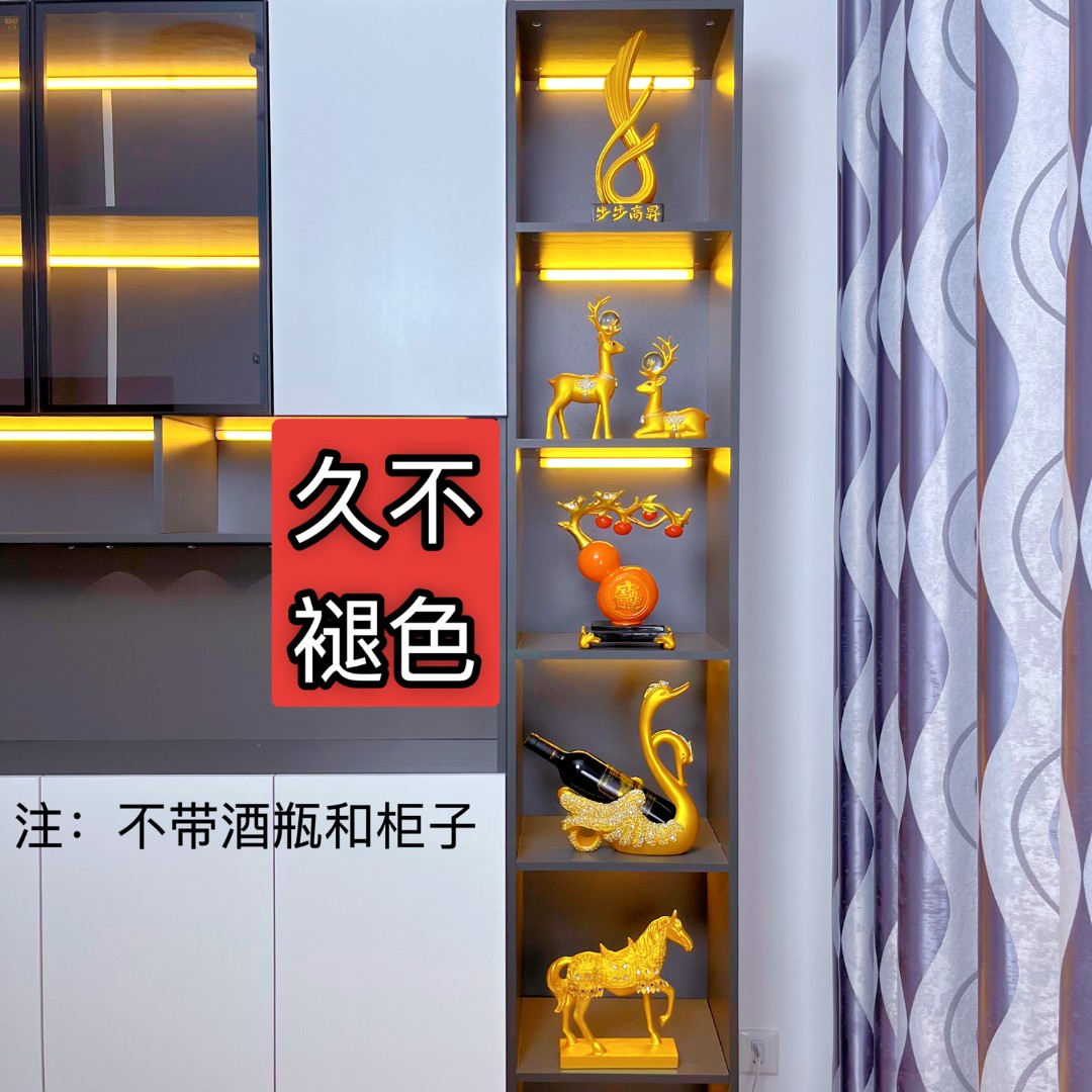 中式乔迁礼物创意家居客厅玄关酒柜电视柜五格工艺品桌面装饰摆件