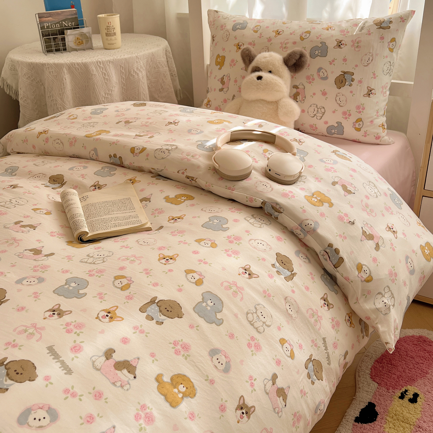 全套学生宿舍六件套拎包入住水洗棉床单床上被套被子被褥一整套6