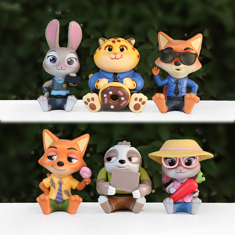 可爱疯狂动物城公仔车载中控台摆件朱迪尼克手办电动车内装饰用品