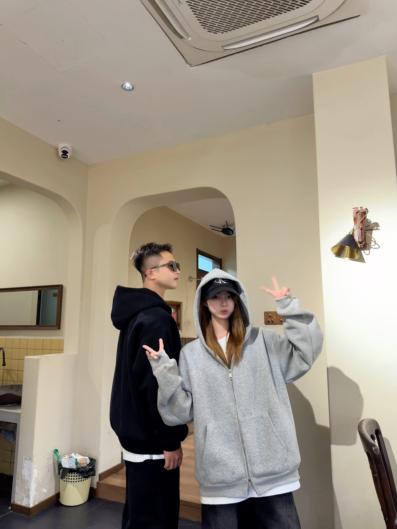 420g重磅纯色开衫卫衣上衣连帽外套慵懒百搭宽松男女25年春秋新款