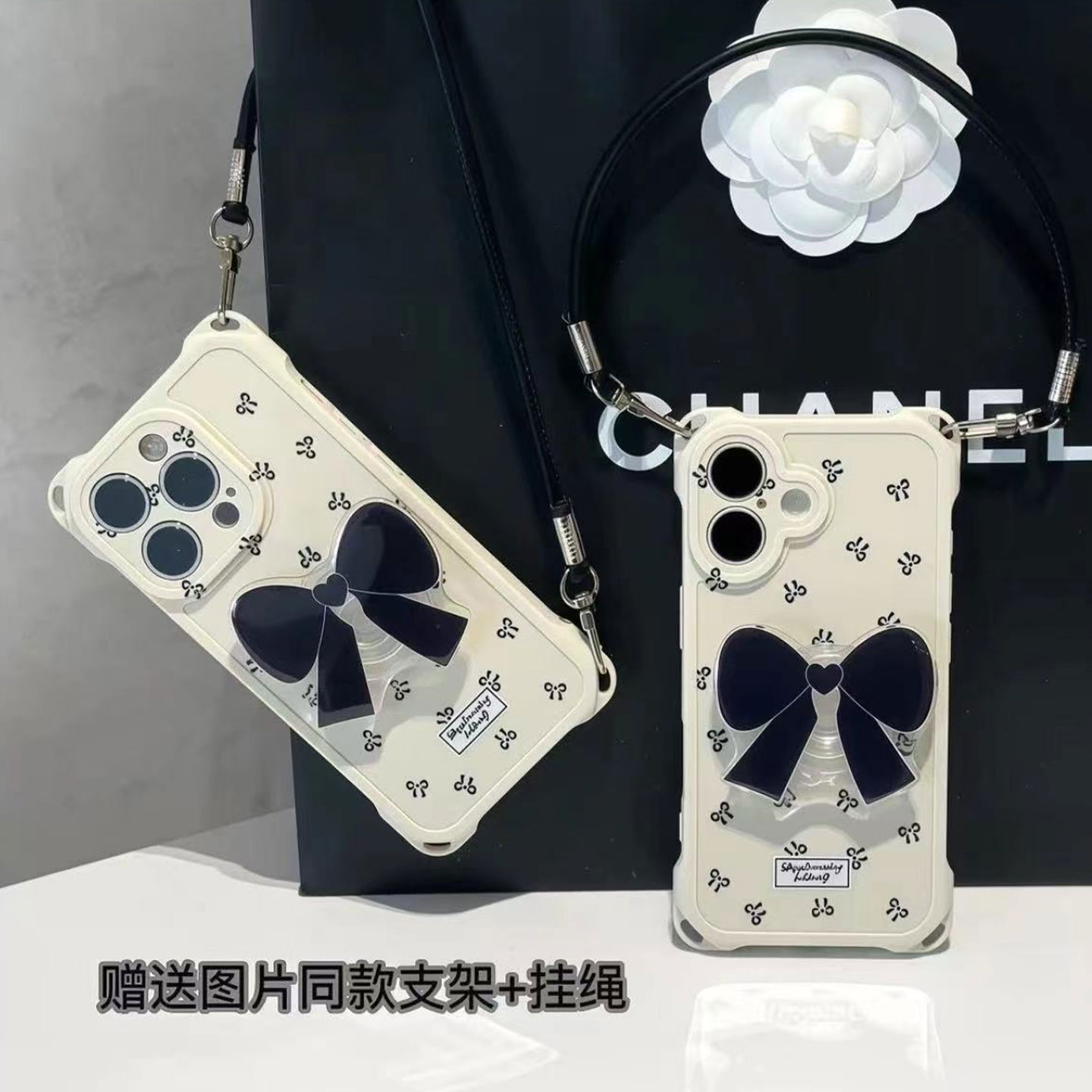 小蝴蝶结适用小米15PRO手机壳14/13/12S挂绳壳NOTE14PRO+防摔壳