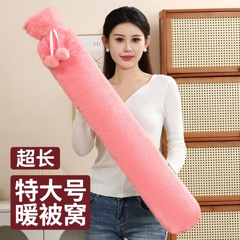 【睡觉暖脚神器】长条热水袋注水灌水加厚特大号加长被窝专用暖水袋