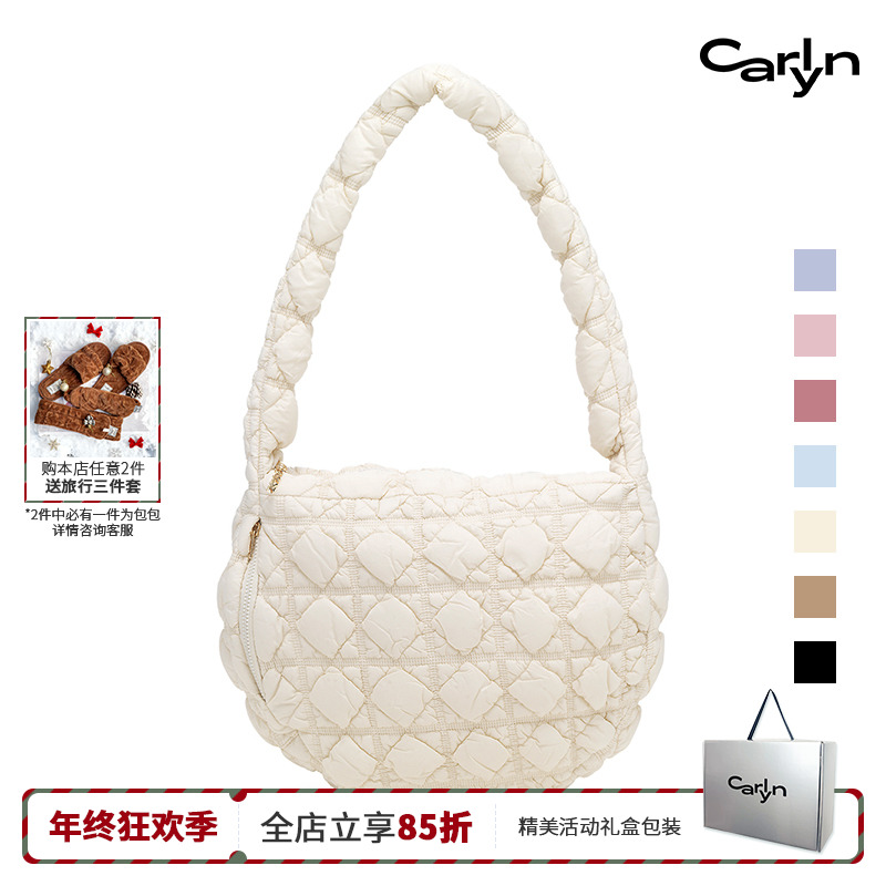 Carlyn SOFT L圣诞礼物大号韩国褶皱云朵包手提大单肩斜挎包