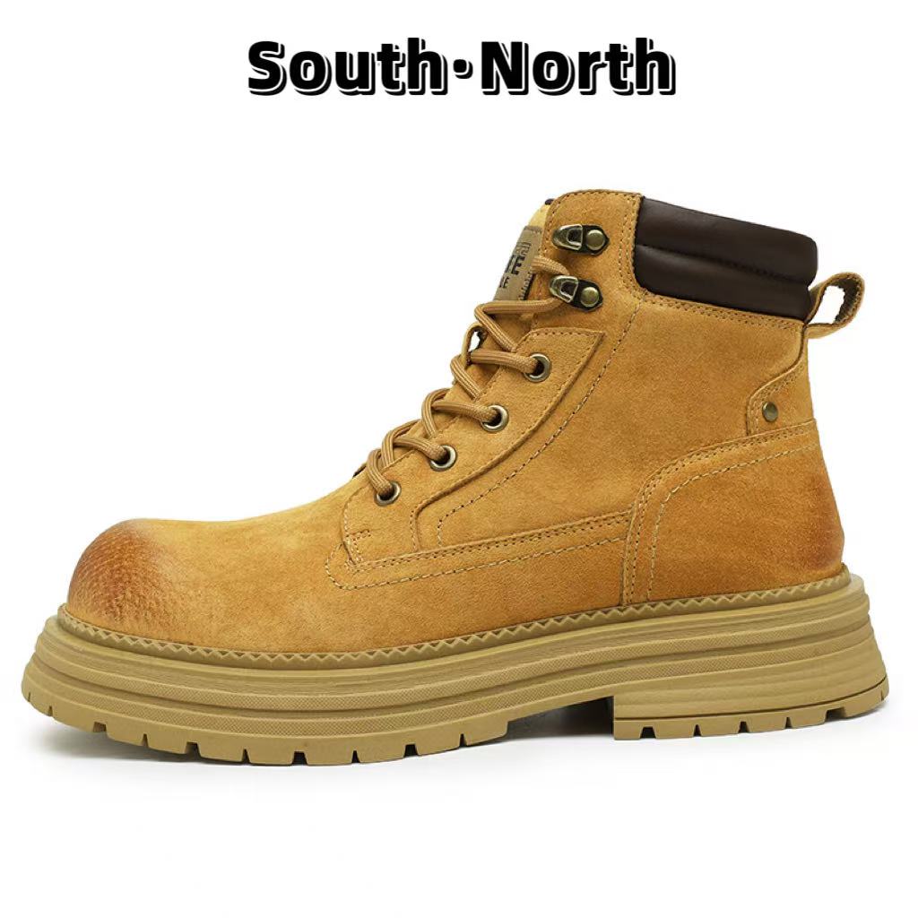 South·North防滑马丁靴磨砂皮靴子男款运动鞋工装靴欧美风休闲风