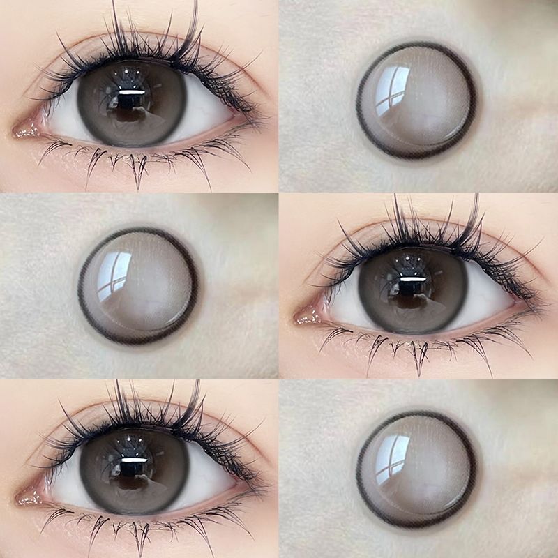 OVOLOOK【日抛10片装】蜜桃可可美瞳学生不伤眼14.5大直径隐形眼镜