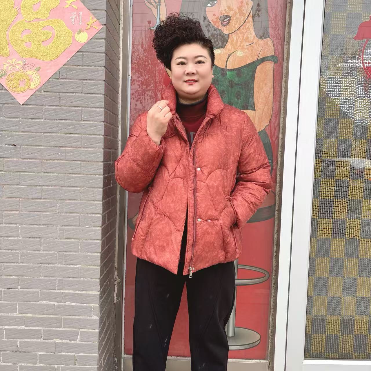 肥大码国风款加大加肥羽绒服88B103