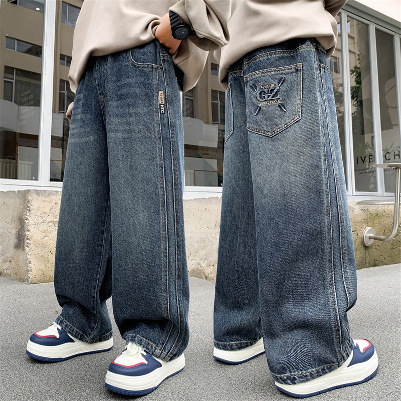 童装男童秋装裤子2025儿童中大童春秋潮酷痞帅休闲裤男孩牛仔裤